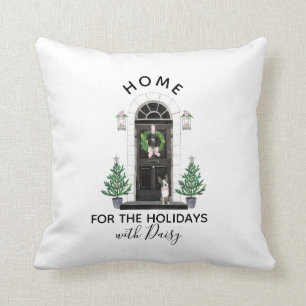 Coussin de Noël de vacances de chien de Boston