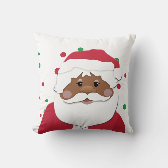 Coussin de Noël décoratif Brown Père Noël (Recto)