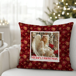 Coussin de Noël doux ange vintage serein Cadeau
