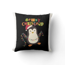 Coussin de Noël du mignon Penguin