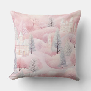 Coussin de Noël élégant violet jeté