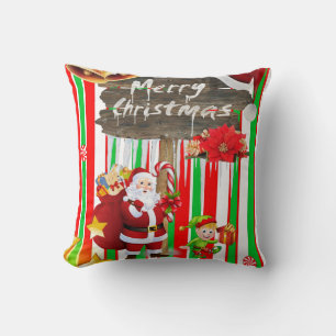 Coussin de Noël, Elfe Père Noël