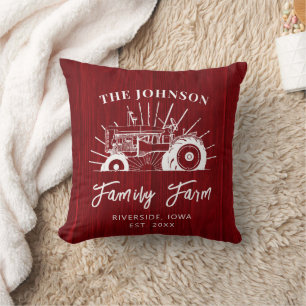Coussin de Noël en bois rustique de ferme