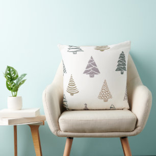 Coussin de Noël en forme de sapin artistique en ve