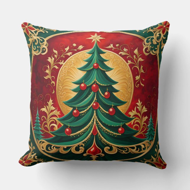 Coussin de Noël en forme de sapin de Noël (Recto)