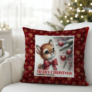 Coussin de Noël Fawn Sérénité Cadeau pour Enfants
