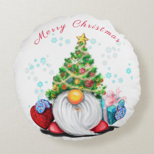 Coussin de Noël Gnome Round