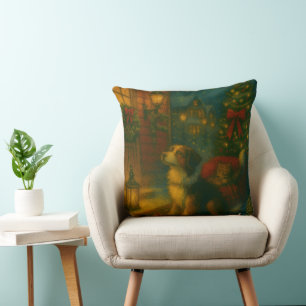Coussin de Noël jeté