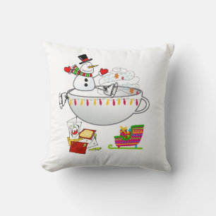 Coussin de Noël jeté, Coussin de Noël bonhomme de