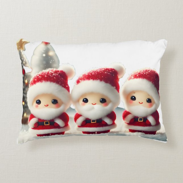 Coussin de Noël Joyeux et Lumineux (Devant)