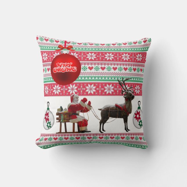 Coussin de Noël, Joyeux Noël (Recto)