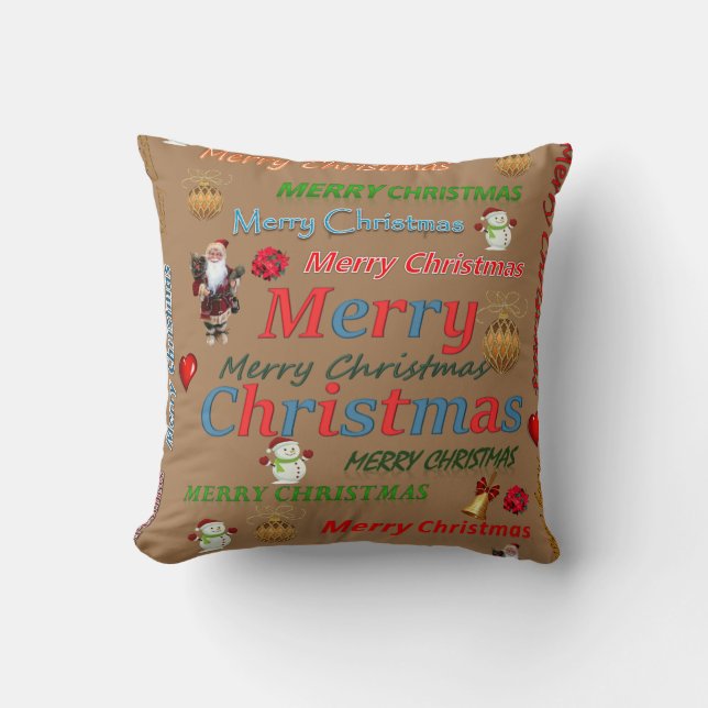 Coussin de Noël, Joyeux Noël (Recto)