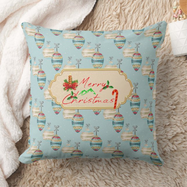 Coussin de Noël « Joyeux Noël » – Ornement de fête (Couverture)