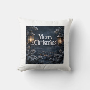 Coussin de Noël Lanternes Joyeux Noël