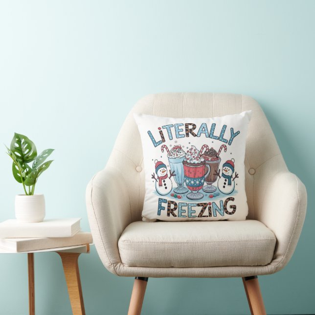 Coussin de Noël littéralement gelé (Chaise)