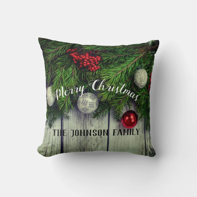 coussin de Noël personnalisé à personnaliser (Recto)