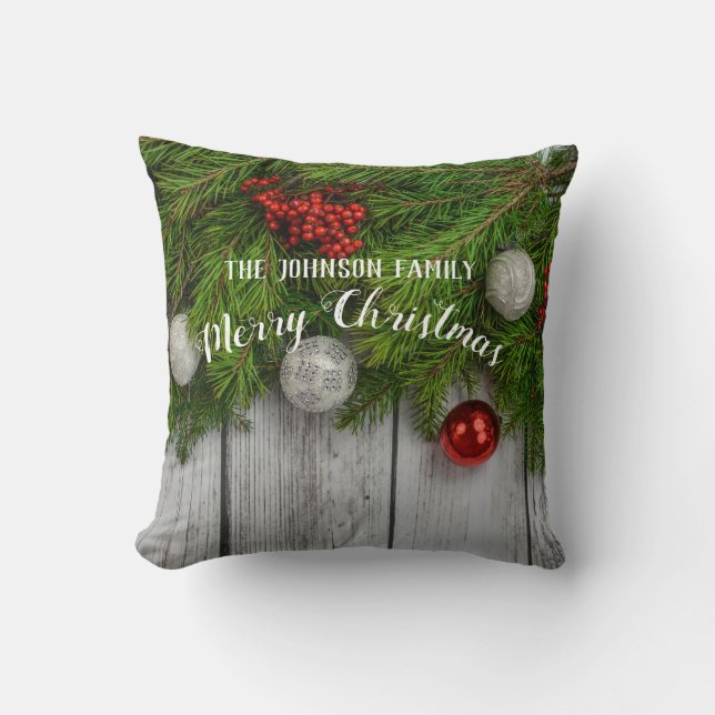 coussin de Noël personnalisé à personnaliser (Recto)
