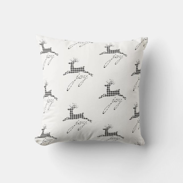 Coussin de Noël - Plaid Joie Renne (Recto)
