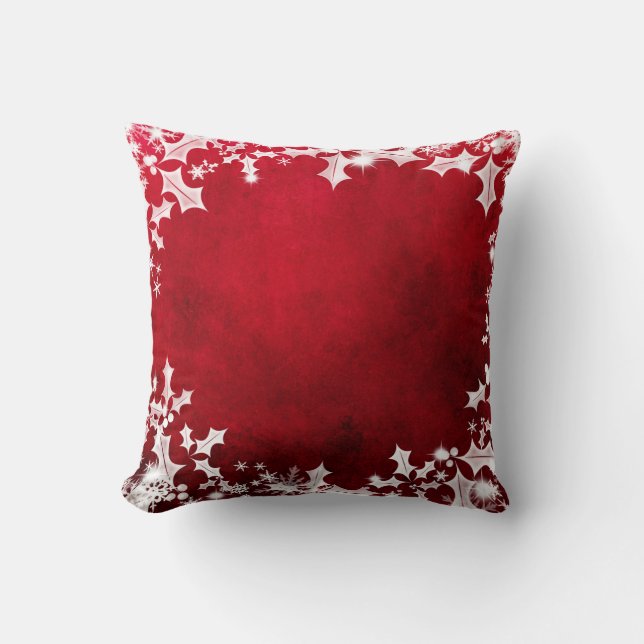 Coussin de Noël rouge et blanc (Recto)