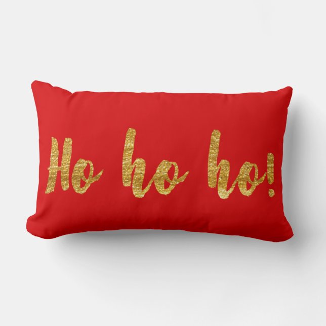 Coussin de Noël rouge et or (Recto)