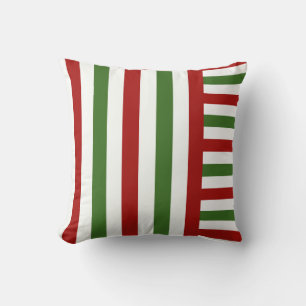 Coussin de Noël rouge, vert et blanc
