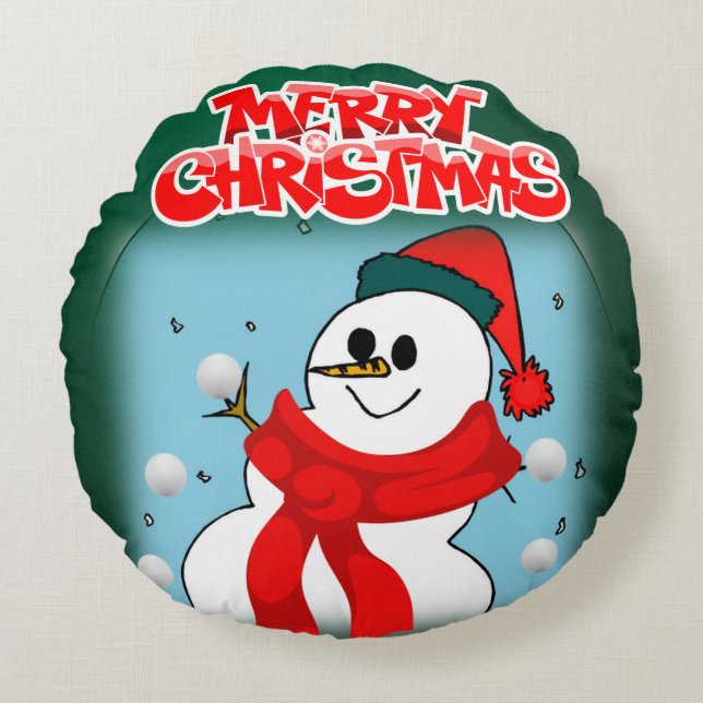 Coussin de Noël, Snowman (Devant)
