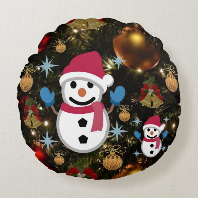 Coussin de Noël, Snowman (Devant)