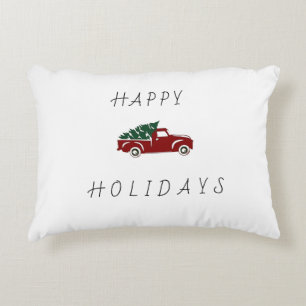 COUSSIN DE NOËL STYLE CAMION ROUGE DOS