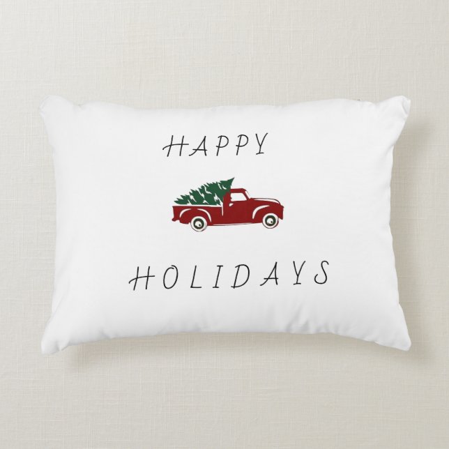 COUSSIN DE NOËL STYLE CAMION ROUGE DOS (Devant)