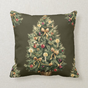 Coussin de Noël (vert-foncé)
