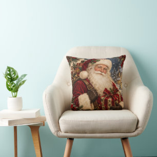 Coussin de Noël vintage avec le Père Noël