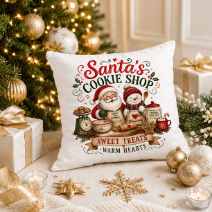 Coussin de Noël vintage citation de fêtes rouge ve
