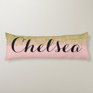 Coussin de nom de Parties scintillant rose Quartz-