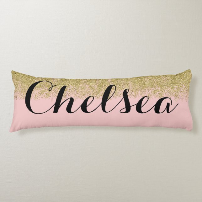 Coussin de nom de Parties scintillant rose Quartz- (Devant)