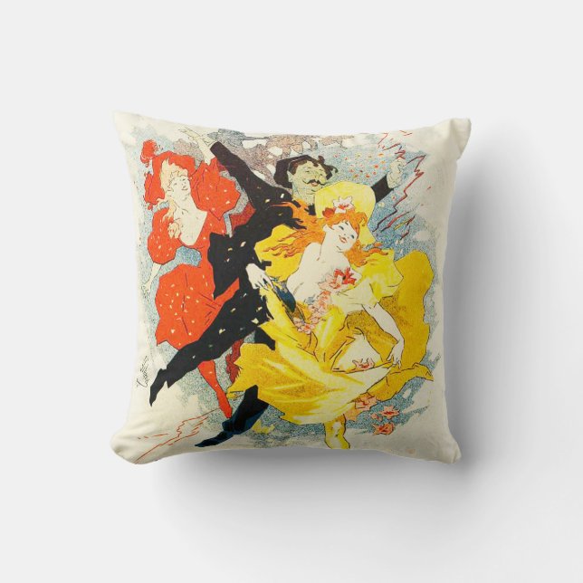 Coussin de Nouveau d'art de Jules Cheret (Recto)