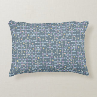 Coussin de nurserie affirmations positives Bleu