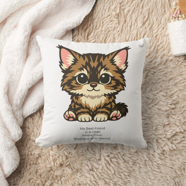 Coussin de nurserie pour chaton Chibi Maine Coon m (Couverture)
