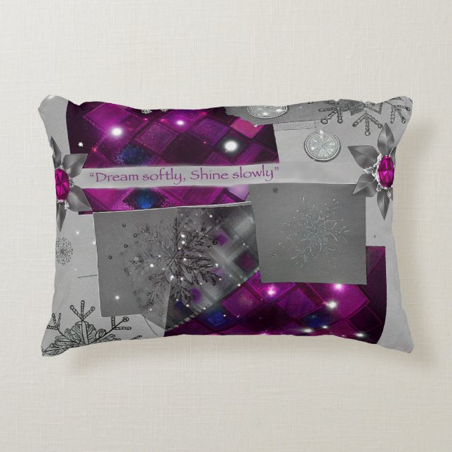 « Coussin de paillettes de gemme violette » (Devant)