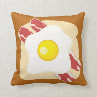 Coussin de pain grillé d'oeufs de lard