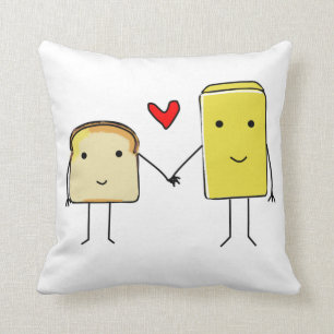 Coussin de pain grillé et de beurre