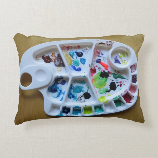 coussin de palette de peintres d'aquarelle (Devant)