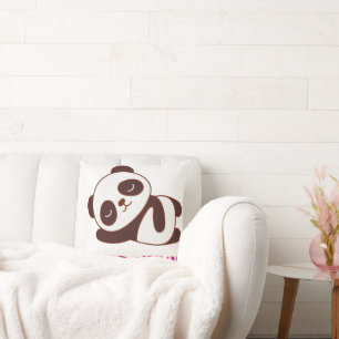 Coussin de panda mignon endormi