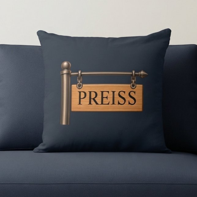 Coussin de panneau suspendu en bois avec nom de fa (Créateur téléchargé)