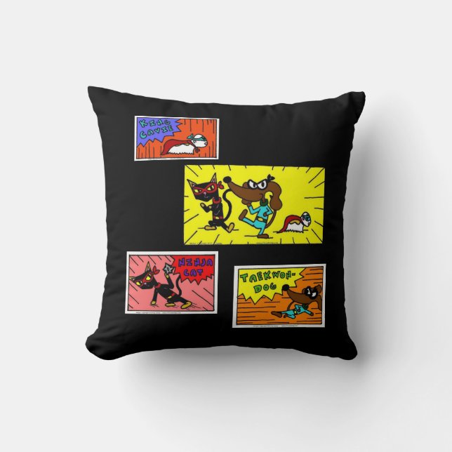 Coussin DE PANNEAUX COMIQUES SUPERHERO Midge (Recto)