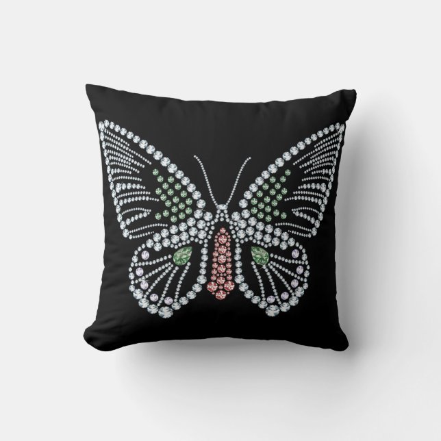Coussin de papillon bijoux design (Recto)