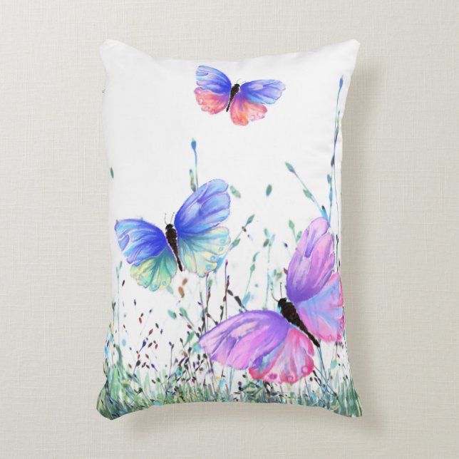 Coussin de papillons volants (Devant(Vertical))