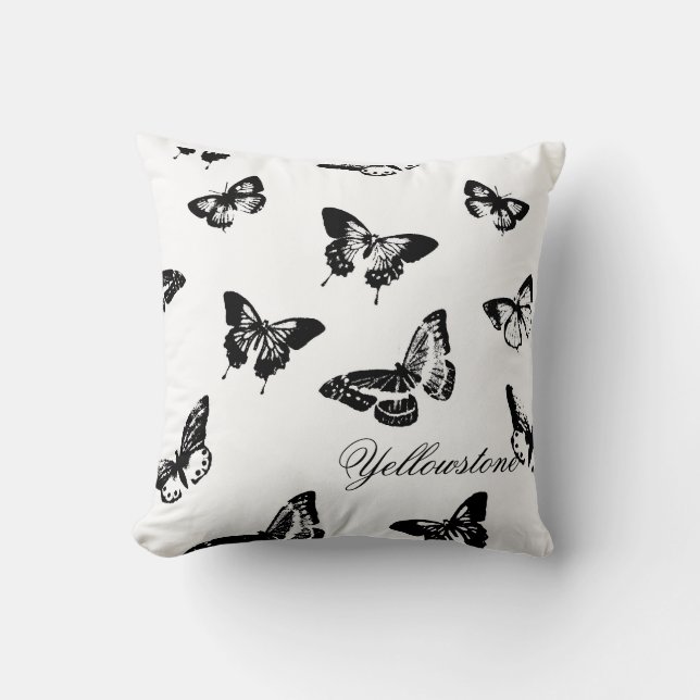 Coussin de papillons Yellowstone (Recto)