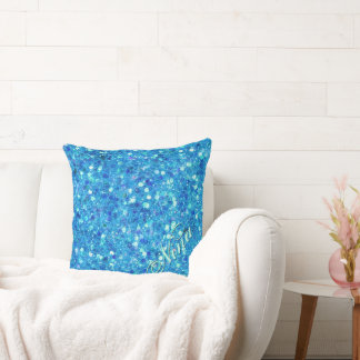 Coussin de Parties scintillant bleu