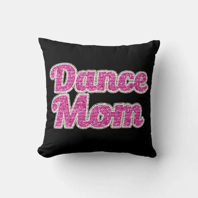 Coussin de parties scintillantes de maman de danse (Recto)