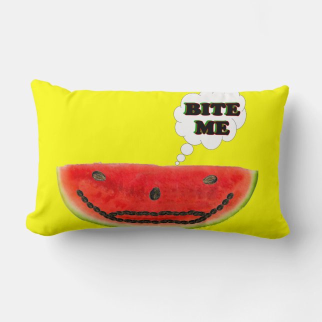 Coussin de pastèque Bite Me (Recto)